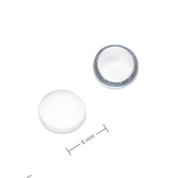 Glass cabochon 8mm transparent