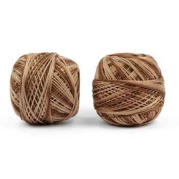 Pearl crochet yarn 85m ombre dark brown