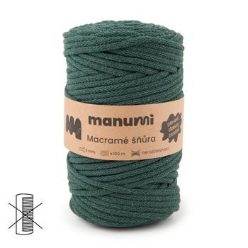 Manumi Macramé šnúra 5mm tmavo zelena