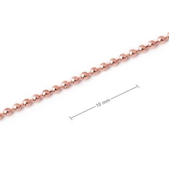 Bižuterní řetízek v metráži v barvě rose gold č.122