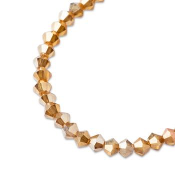 Preciosa MC bead Rondelle 4mm Crystal Golden Flare 2×