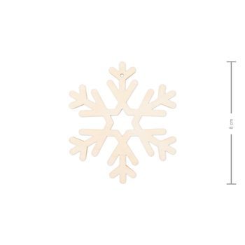 Wooden cutout snow flake 8cm No.1