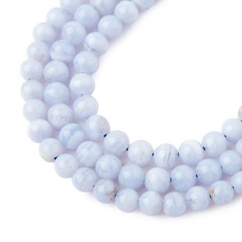 Blue Lace Agate beads 6mm