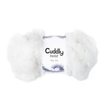 Decorative fuzzy yarn 6m white