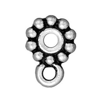 TierraCast bead with a loop 10mm antique silver