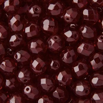 Manumi české broušené korálky 8mm Garnet