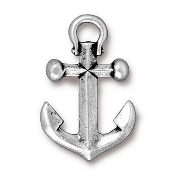 TierraCast pendant Anchor Charm antique silver