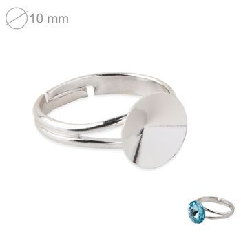 Rivoli simple ring 10mm rhodium