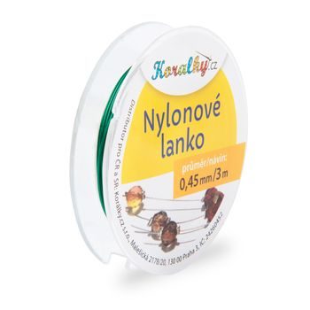 Nylonové lanko 0,45mm/3m zelené č.9