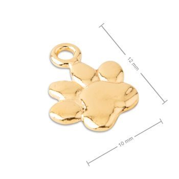 Silver pendant paw gold-plated No.854