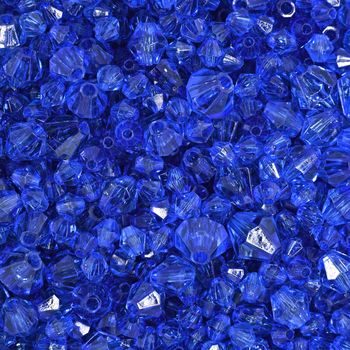 Acrylic faceted beads 4-8 mm blue