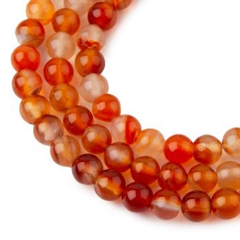 Carnelian Lighter beads 8mm