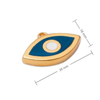 Manumi pendant eye 26x18mm gold-plated