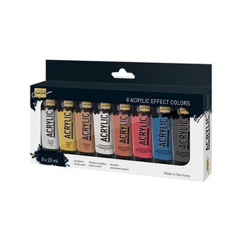 Acrylic metallic paints set Solo Goya 8 colours 8x20ml