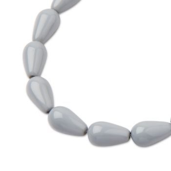 Preciosa Pear pearl 15x8mm Crystal Ceramic Grey