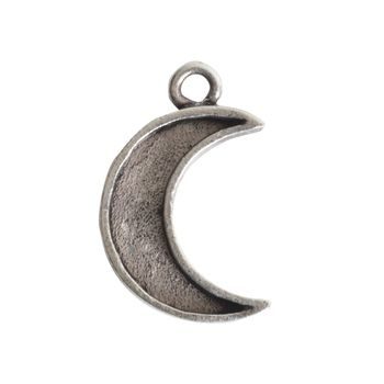 Nunn Design pendant with a setting half moon 18x11,5mm silver-plated