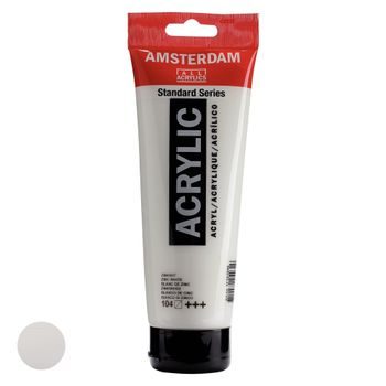 Amsterdam akrylová farba v tube Standart Series 250 ml 104 Zinc White