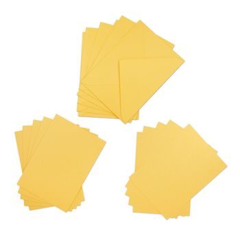 Set of cards with envelopes in gold colour 5pcs
