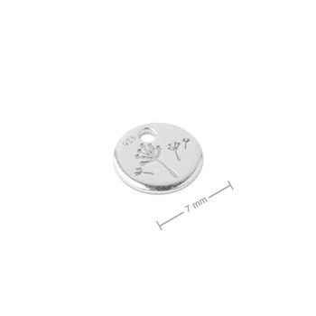 Silver pendant dandelion No.891