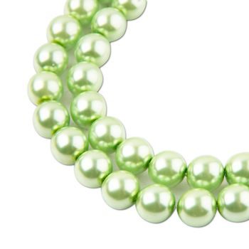 Glass pearls 8mm light green