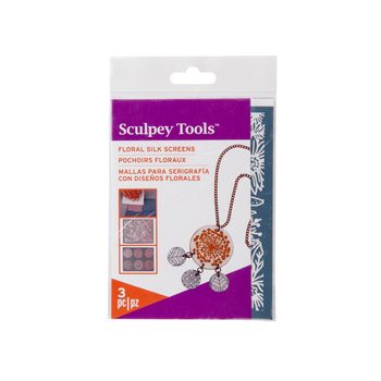 Sculpey set for screen printing technique Floral