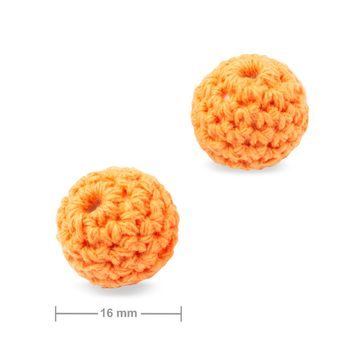 Crochet beads round 16mm Mango