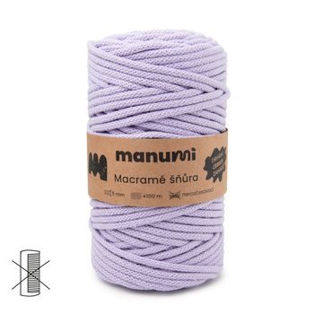 Manumi Macramé šnúra 5mm svetlo fialová
