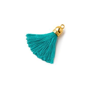 Silk tassel 3cm green