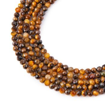 Tiger Eye faceted beads 4mm