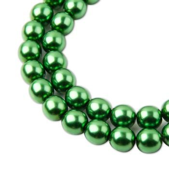 Glass pearls 8mm green