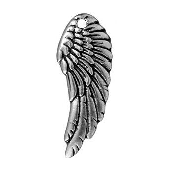 TierraCast pendant Wing antique silver