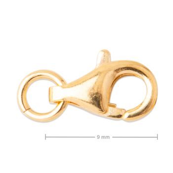 Silver lobster clasp gold-plated 9mm No.915