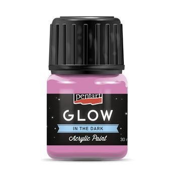 PENTART akrylová farba svietiaca v tme 30ml ružová