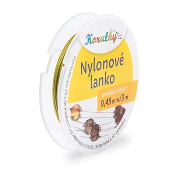 Nylónove lanko 0,45mm/3m žlutozelene č.8