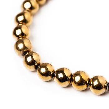 Gold plated Hematite 10mm