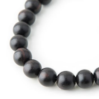 Bead from ebony wood 12mm