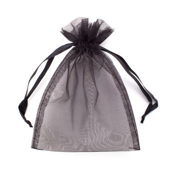 Organza bag 120x80mm black