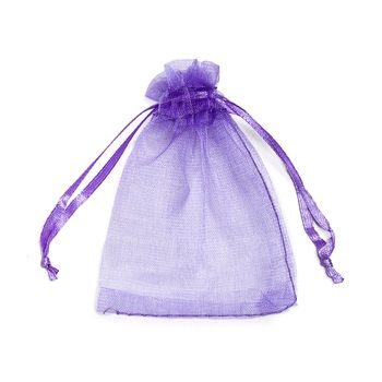 Organza bag 80x70mm light purple