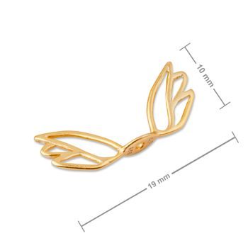 Amoracast bead angel wings 19x10mm gold-plated