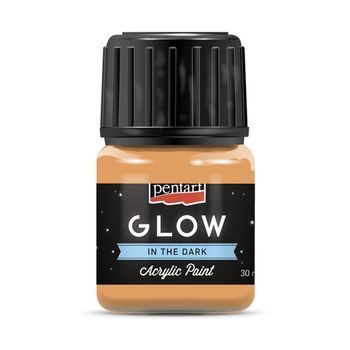 PENTART akrylová farba svietiaca v tme 30ml oranžová