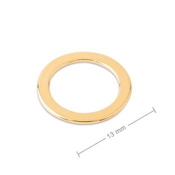 Silver connector ring gold-plated 13mm No.766