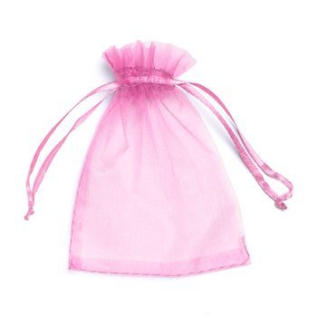 Organza bag 120x80mm pink