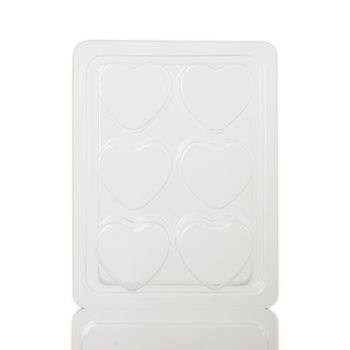 Mould for wax melts in the shape of hearts
