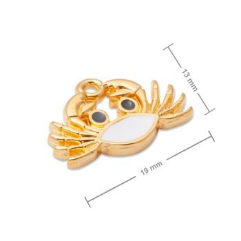 Manumi pendant crab 19x13mm gold-plated