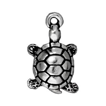 TierraCast pendant Turtle antique silver
