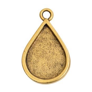 Nunn Design pendant with a setting drop 36x23mm gold-plated