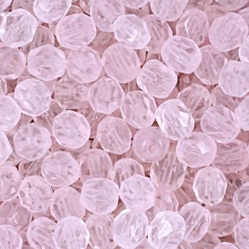 Glass fire polished beads 6mm Light Rosa