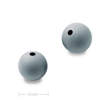 Silicone round beads 12mm Dim Grey