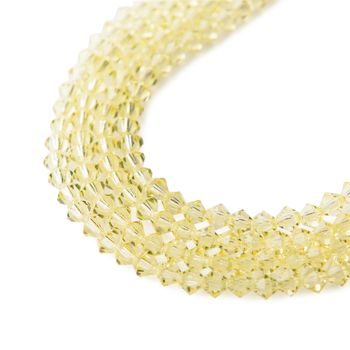 Czech crystal bicone beads 4mm Jonquil