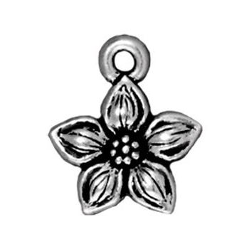 TierraCast pendant Star Jasmine antique silver